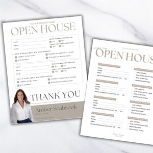 Open House Sign In Sheet